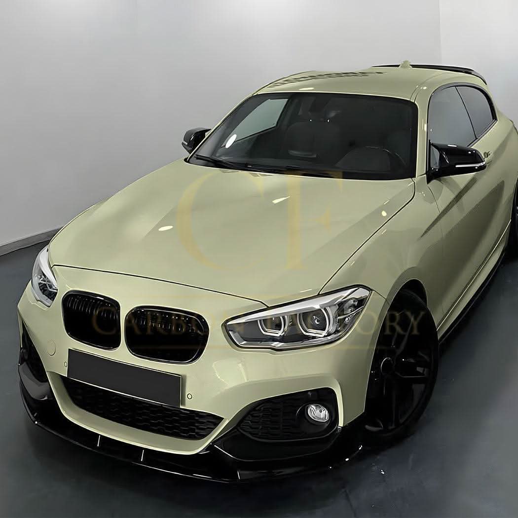 P Style Gloss Black Front Splitter for BMW F20 F21 1 Series LCI M Sport 15-19 - Carbon Factory