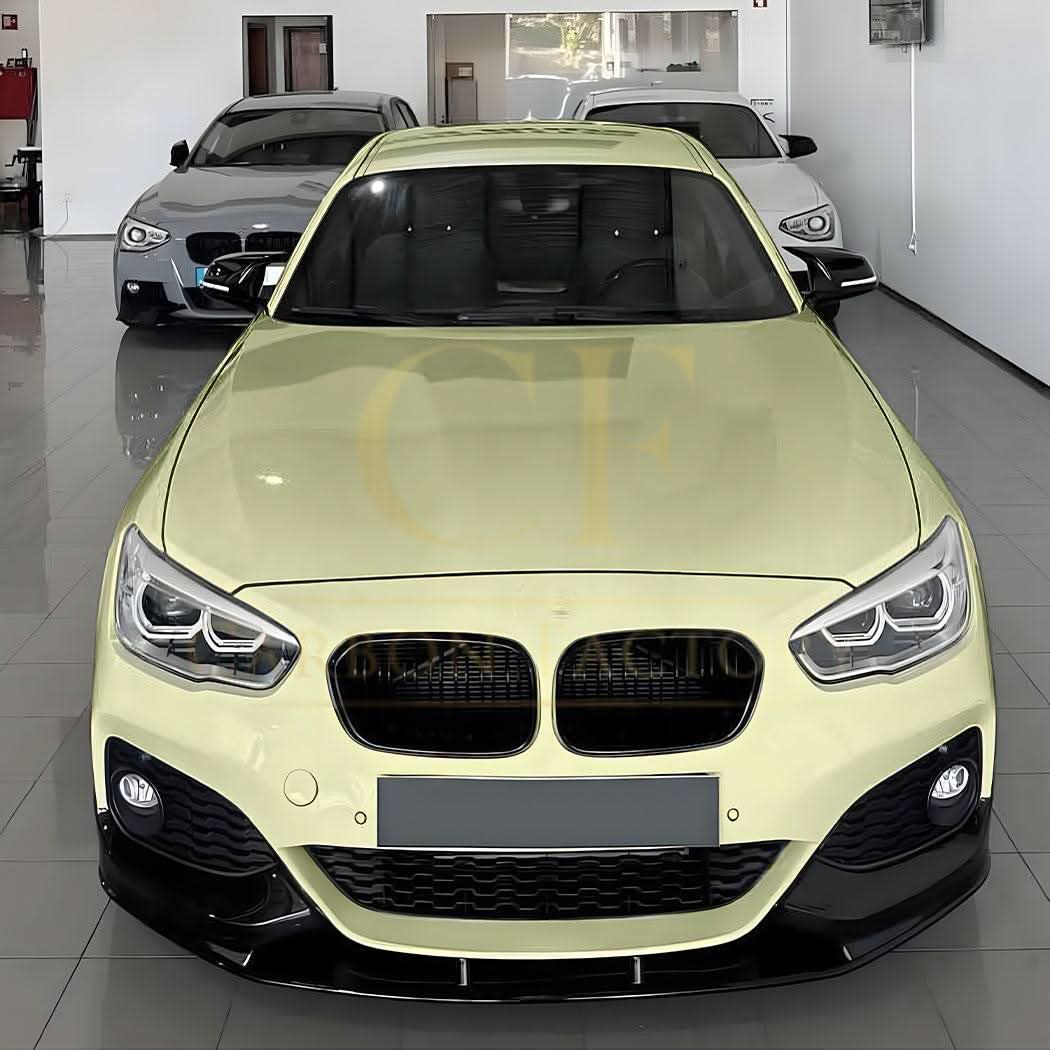 P Style Gloss Black Front Splitter for BMW F20 F21 1 Series LCI M Sport 15-19 - Carbon Factory
