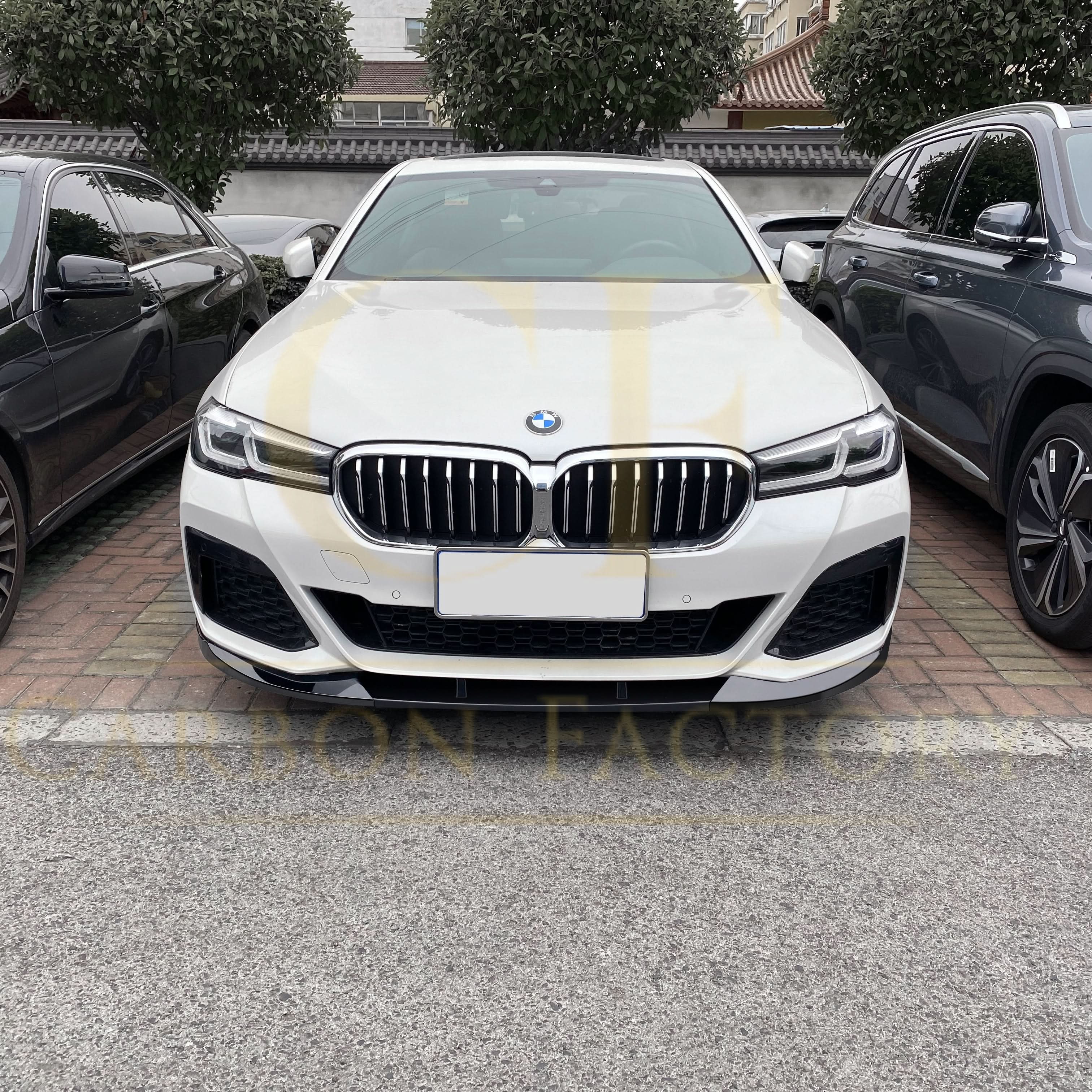P Style Gloss Black Front Splitter for BMW G30 G31 5 Series LCI 21-24 - Carbon Factory