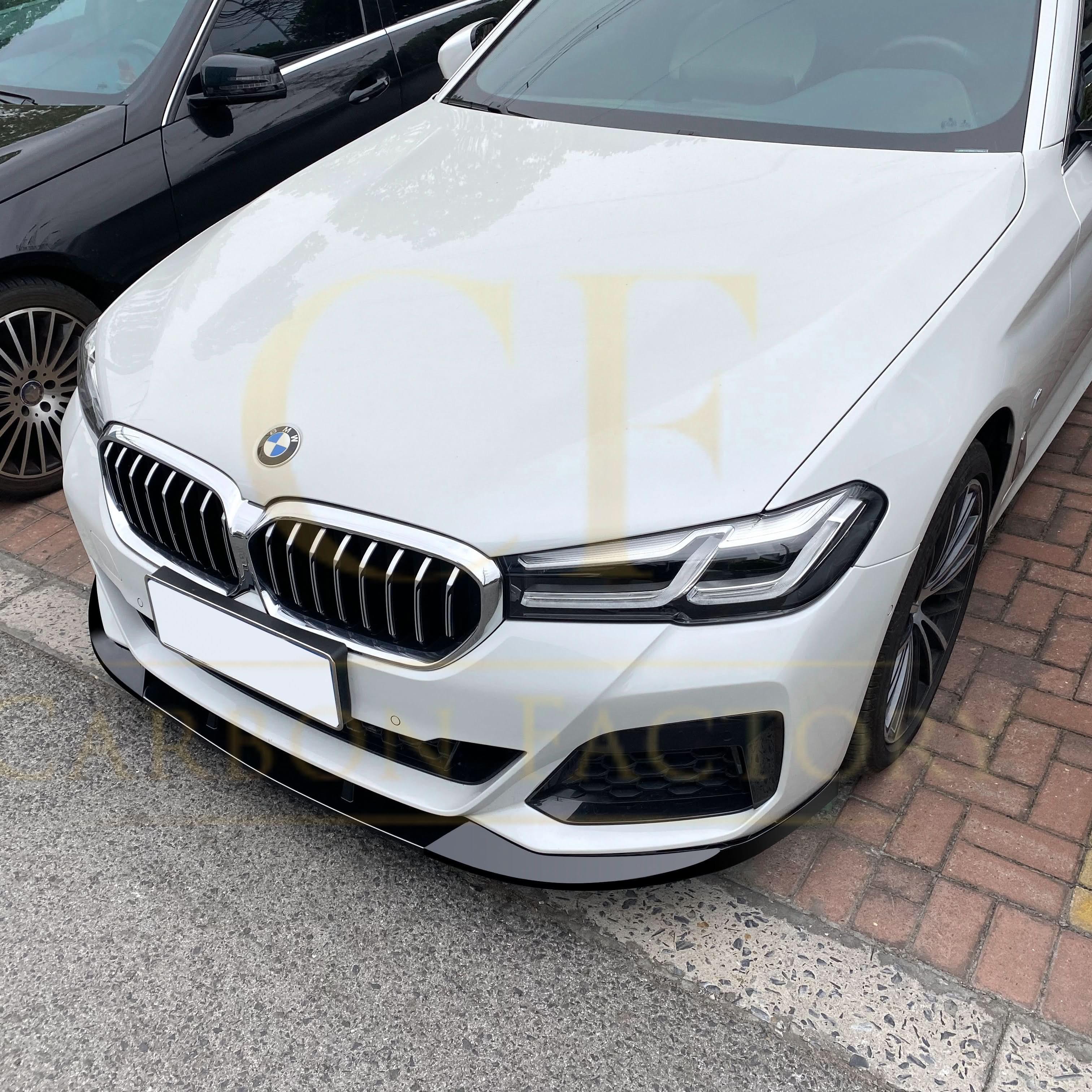 P Style Gloss Black Front Splitter for BMW G30 G31 5 Series LCI 21-24 - Carbon Factory