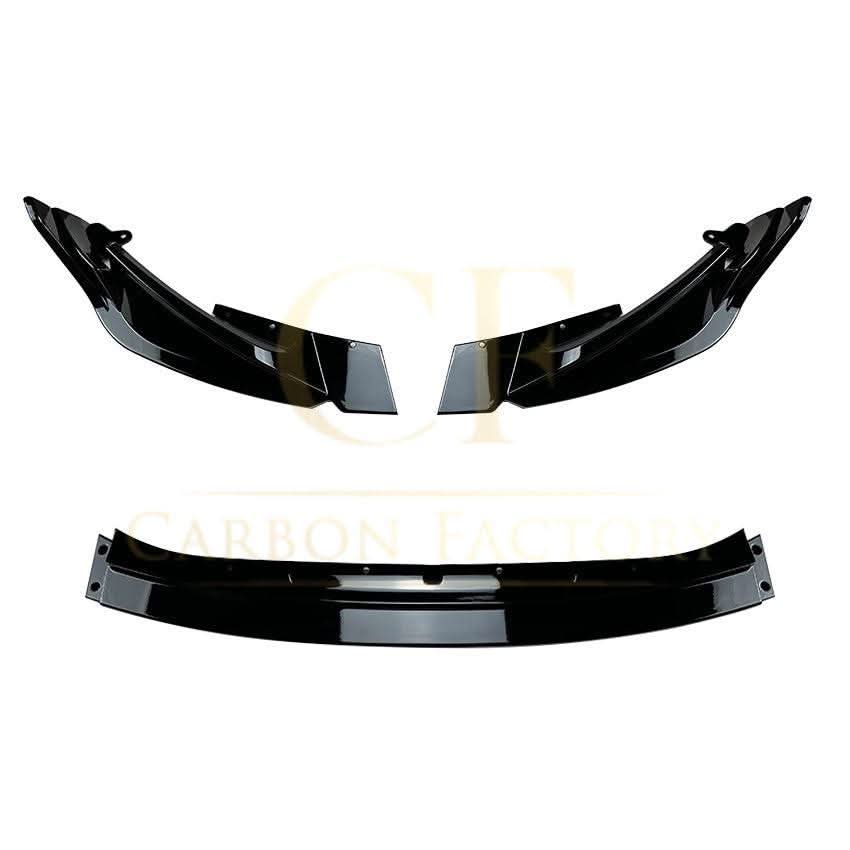 V Style Gloss Black Front Splitter 3 Pieces for BMW G80 M3 G82 G83 M4 21-Present - Carbon Factory