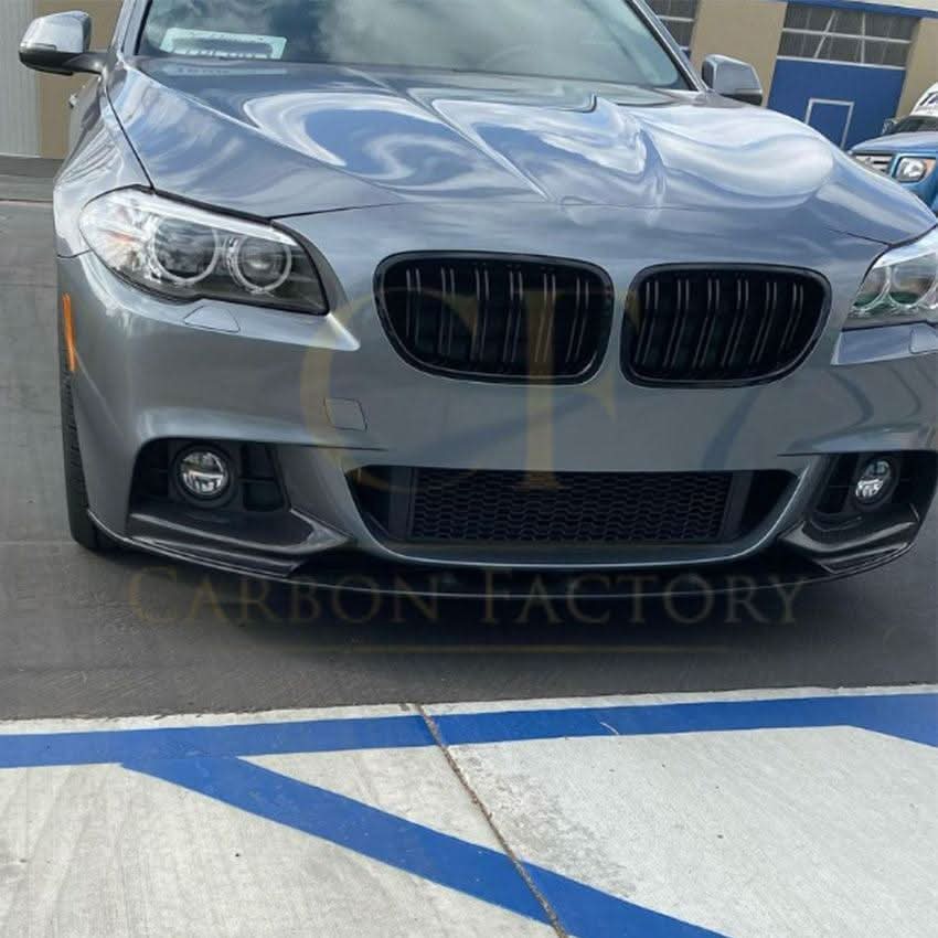 V Style Gloss Black Front Splitter for BMW F10 F11 5 Series 10-17 - Carbon Factory