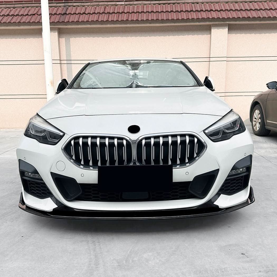 V Style Gloss Black Front Splitter for BMW F44 2 Series 4 Door 20-Present - Carbon Factory