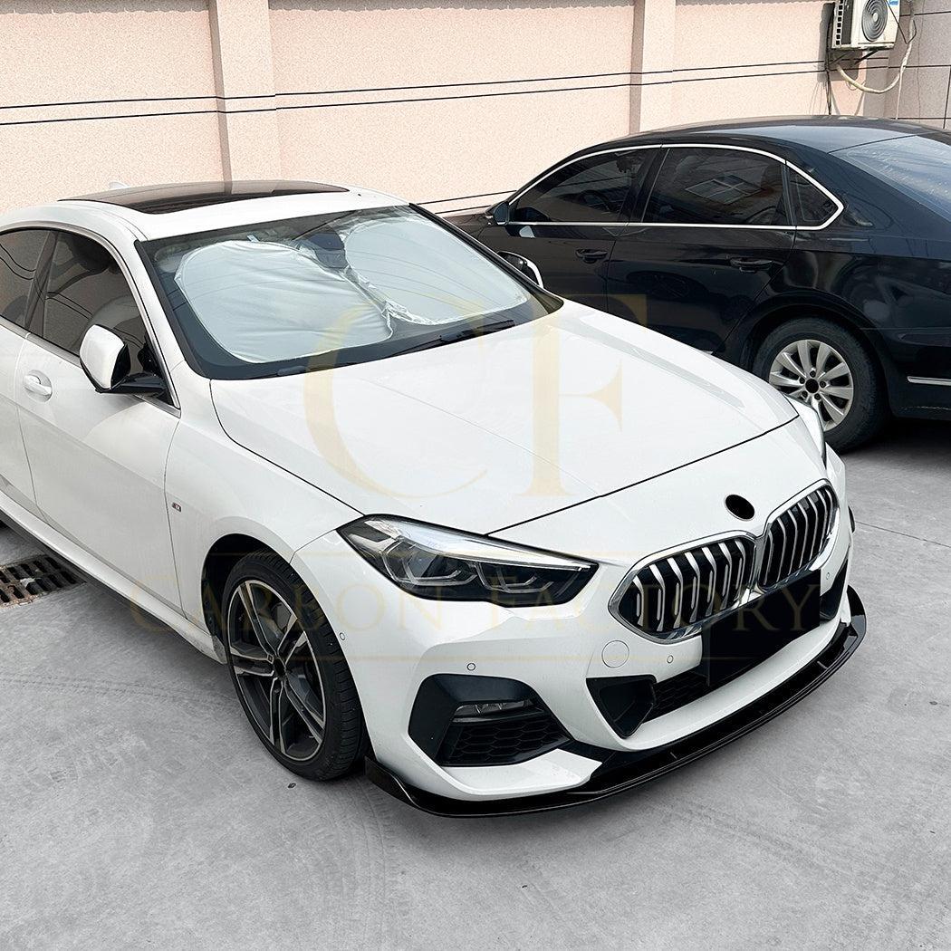 V Style Gloss Black Front Splitter for BMW F44 2 Series 4 Door 20-Present - Carbon Factory
