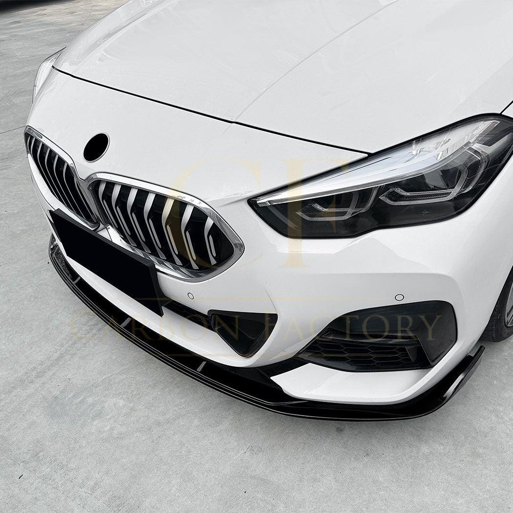 V Style Gloss Black Front Splitter for BMW F44 2 Series 4 Door 20-Present - Carbon Factory