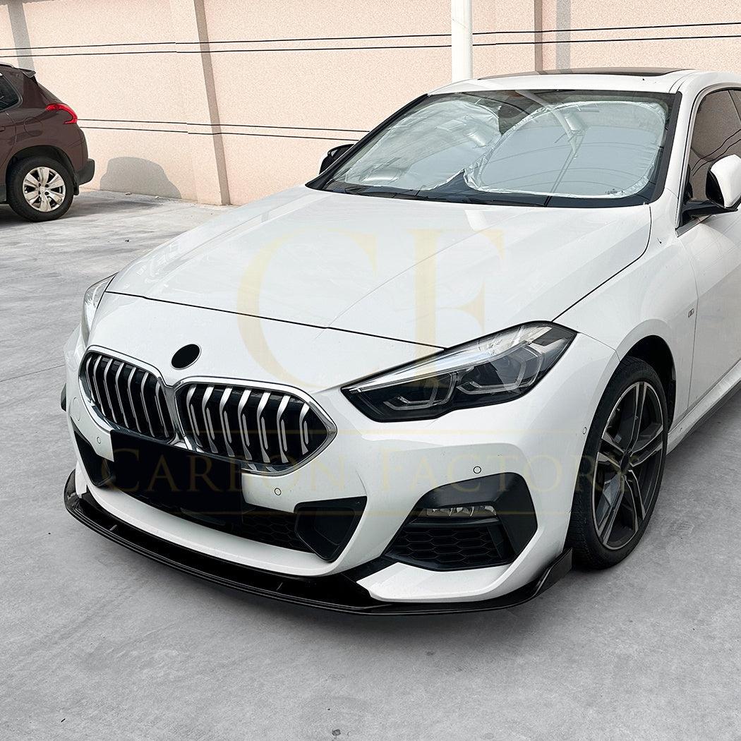 V Style Gloss Black Front Splitter for BMW F44 2 Series 4 Door 20-Present - Carbon Factory