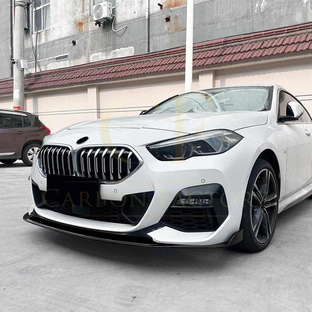 V Style Gloss Black Front Splitter for BMW F44 2 Series 4 Door 20-Present - Carbon Factory
