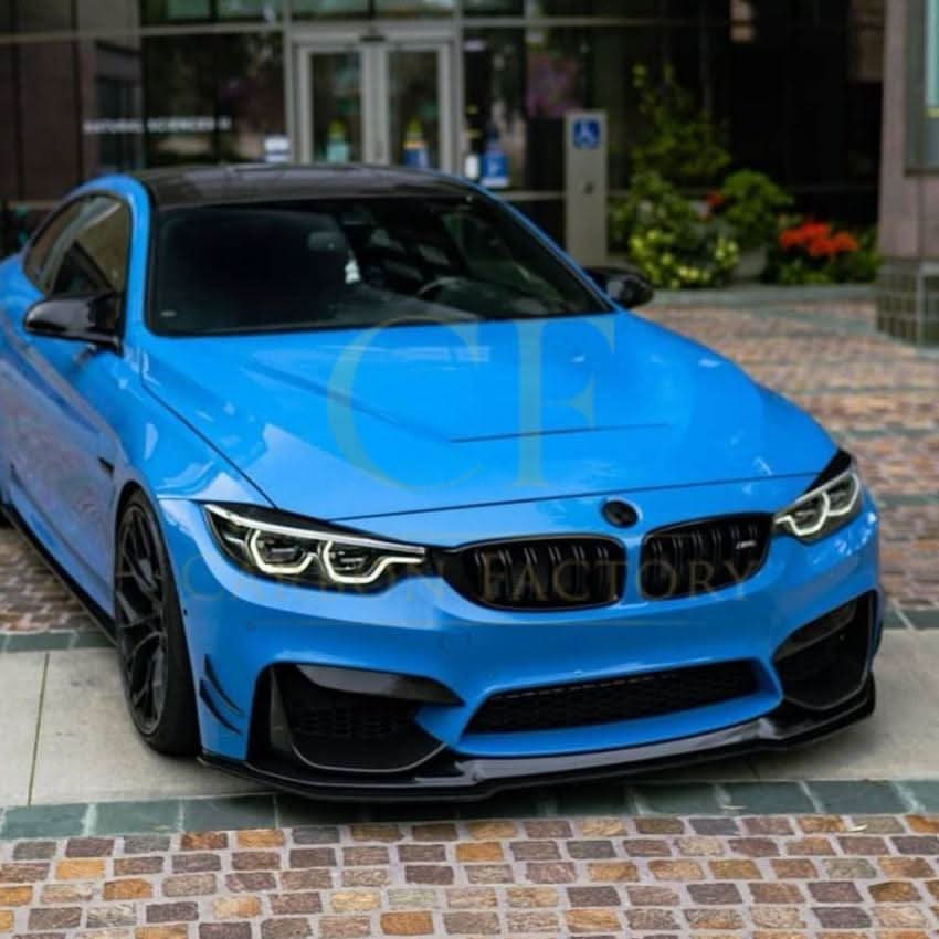 V Style Gloss Black Front Splitter for BMW F80 M3 F82 F83 M4 14-20 - Carbon Factory