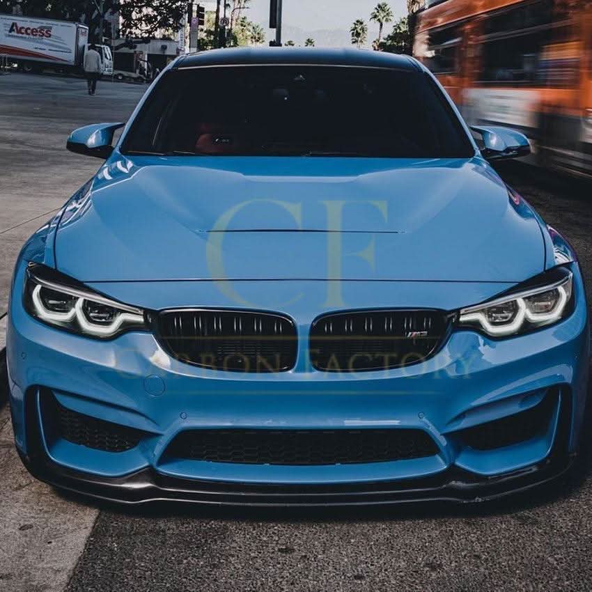 V Style Gloss Black Front Splitter for BMW F80 M3 F82 F83 M4 14-20 - Carbon Factory
