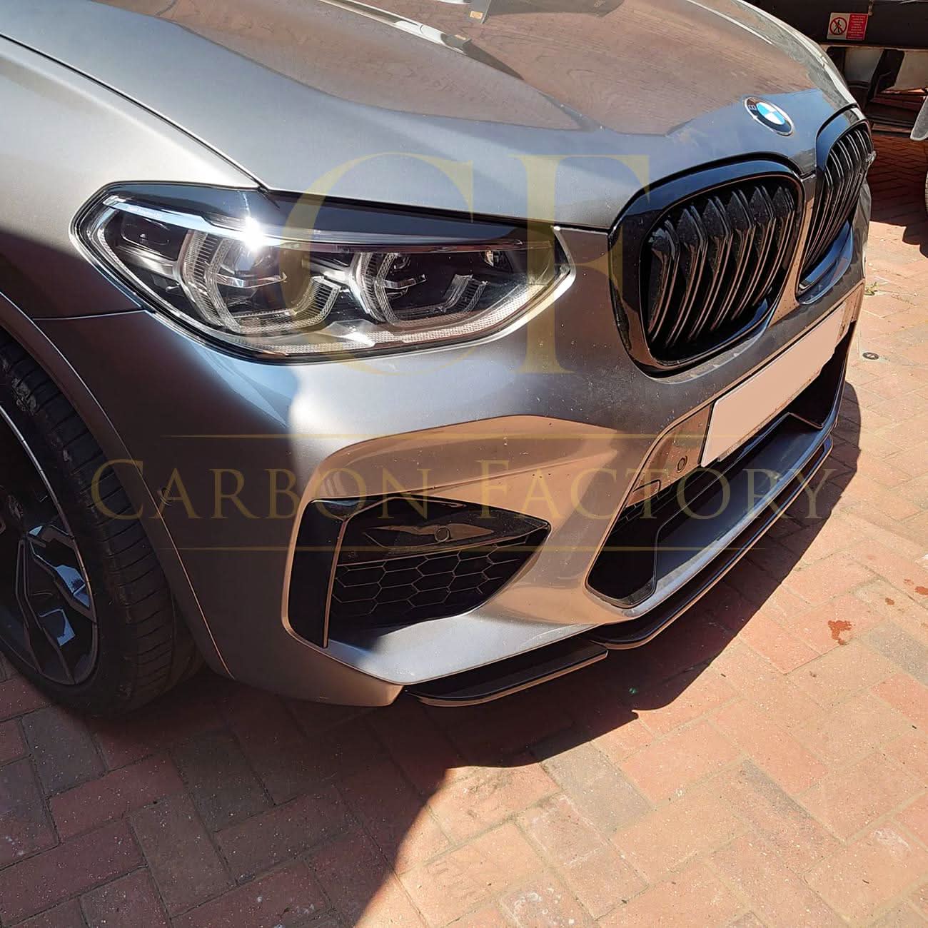 V Style Gloss Black Front Splitter for BMW F97 X3M F98 X4M 18-21 - Carbon Factory