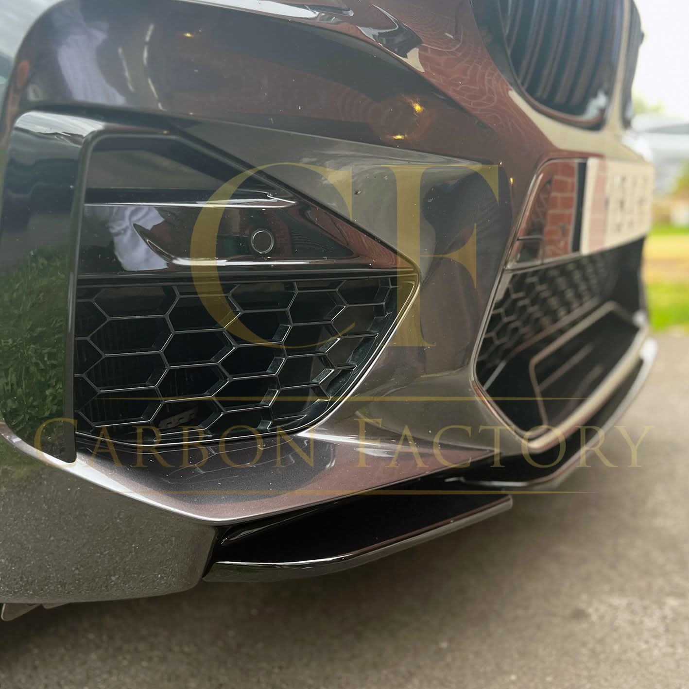 V Style Gloss Black Front Splitter for BMW F97 X3M F98 X4M 18-21 - Carbon Factory