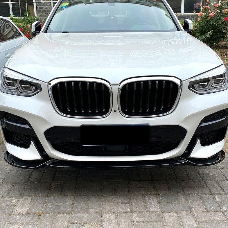 V Style Gloss Black Front Splitter for BMW G01 X3 G02 X4 Pre-LCI 18-21 - Carbon Factory