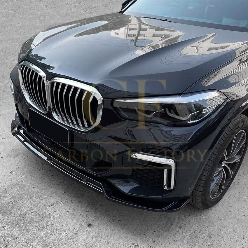 V Style Gloss Black Front Splitter for BMW G05 X5 Pre-LCI 19-22 - Carbon Factory
