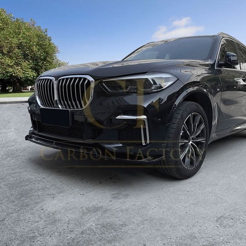 V Style Gloss Black Front Splitter for BMW G05 X5 Pre-LCI 19-22 - Carbon Factory