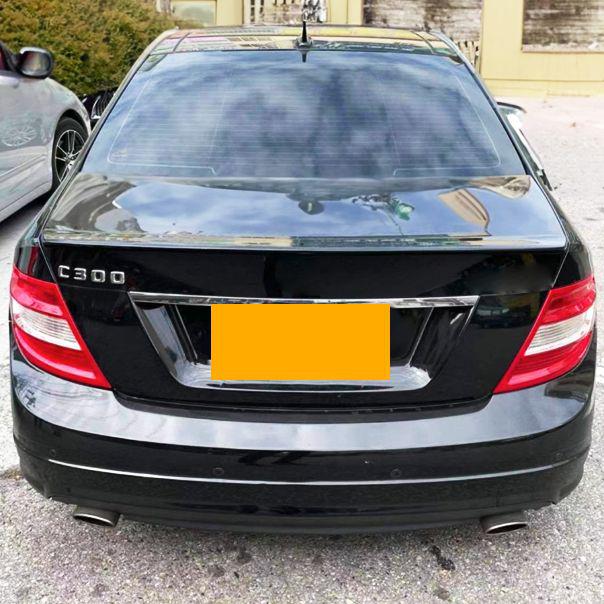 AMG Style Gloss Black Boot Spoiler for Mercedes Benz W204 C Class Saloon 07-14 - Carbon Factory