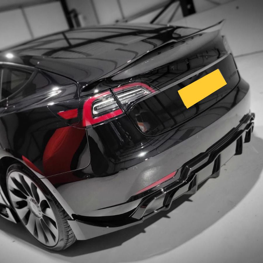 Competition Style Gloss Black Boot Spoiler for Tesla Model Y 19-24 - Carbon Factory