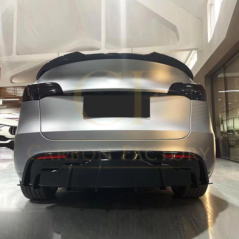 Competition Style Gloss Black Boot Spoiler for Tesla Model Y 19-24 - Carbon Factory