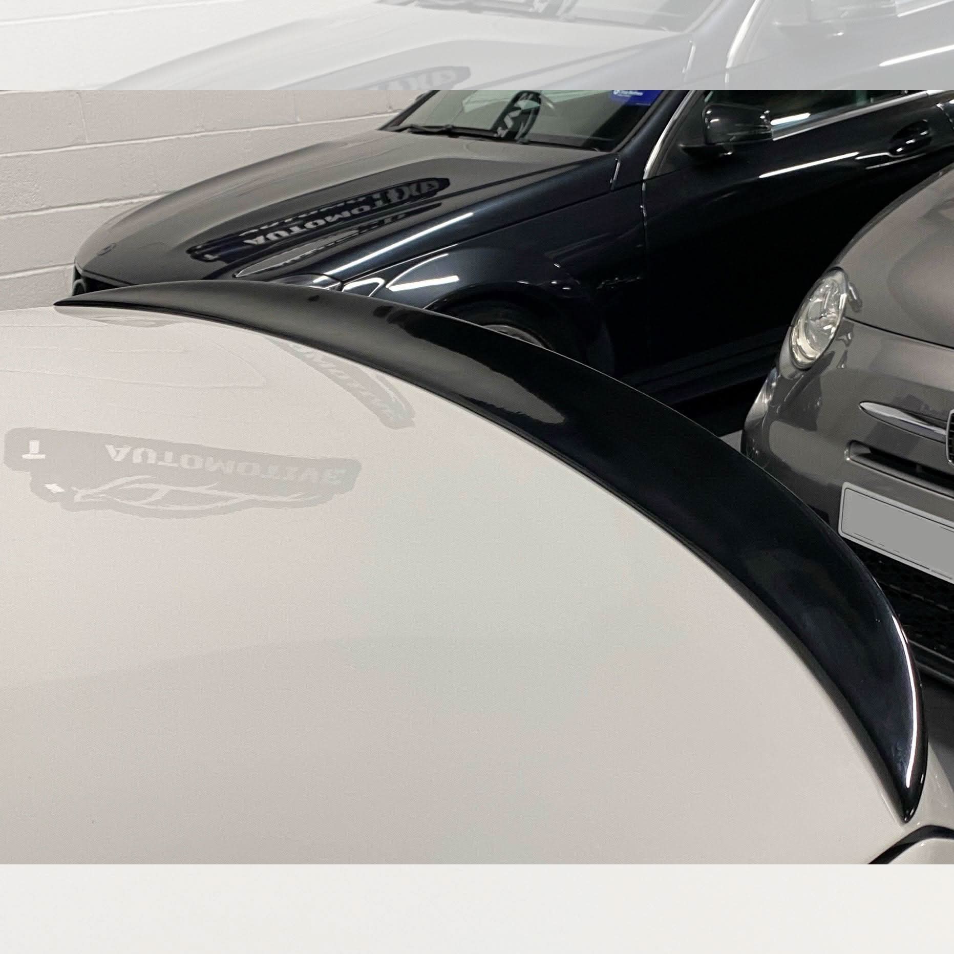Gloss black MP Style boot spoiler for BMW 3 Series F30 F80 saloon including M3 models, sleek aerodynamic design