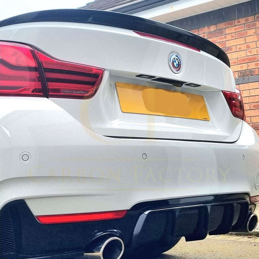 MP Style Gloss Black Boot Spoiler for BMW 4 Series F33 Convertible inc F83 M4 14-20 - Carbon Factory