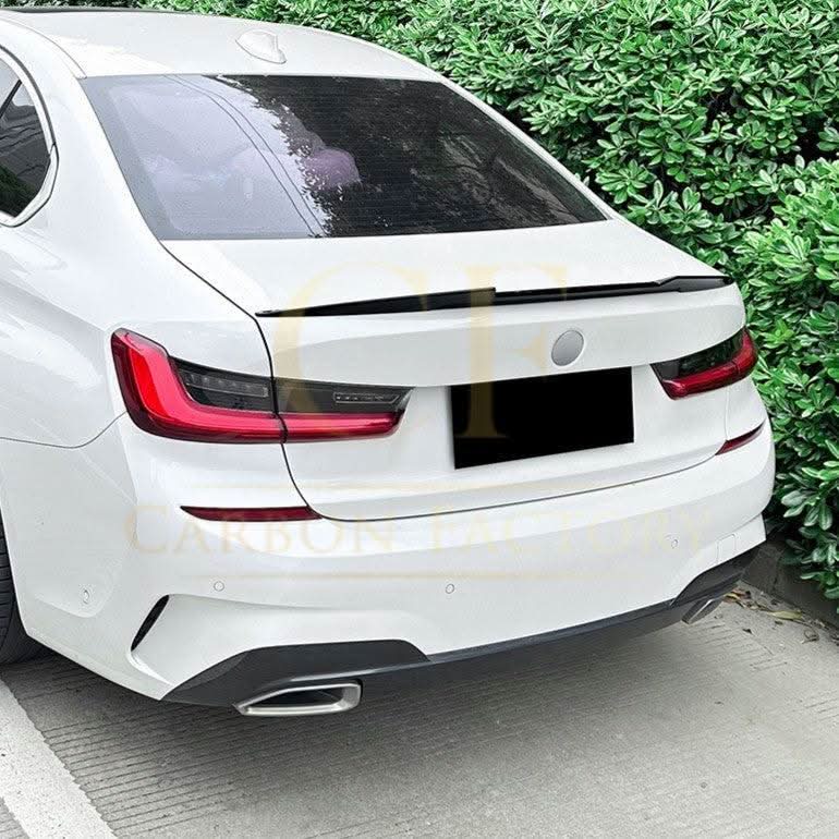 Small V Style Gloss Black Boot Spoiler for BMW G20 3 Series G80 M3 19-Present - Carbon Factory