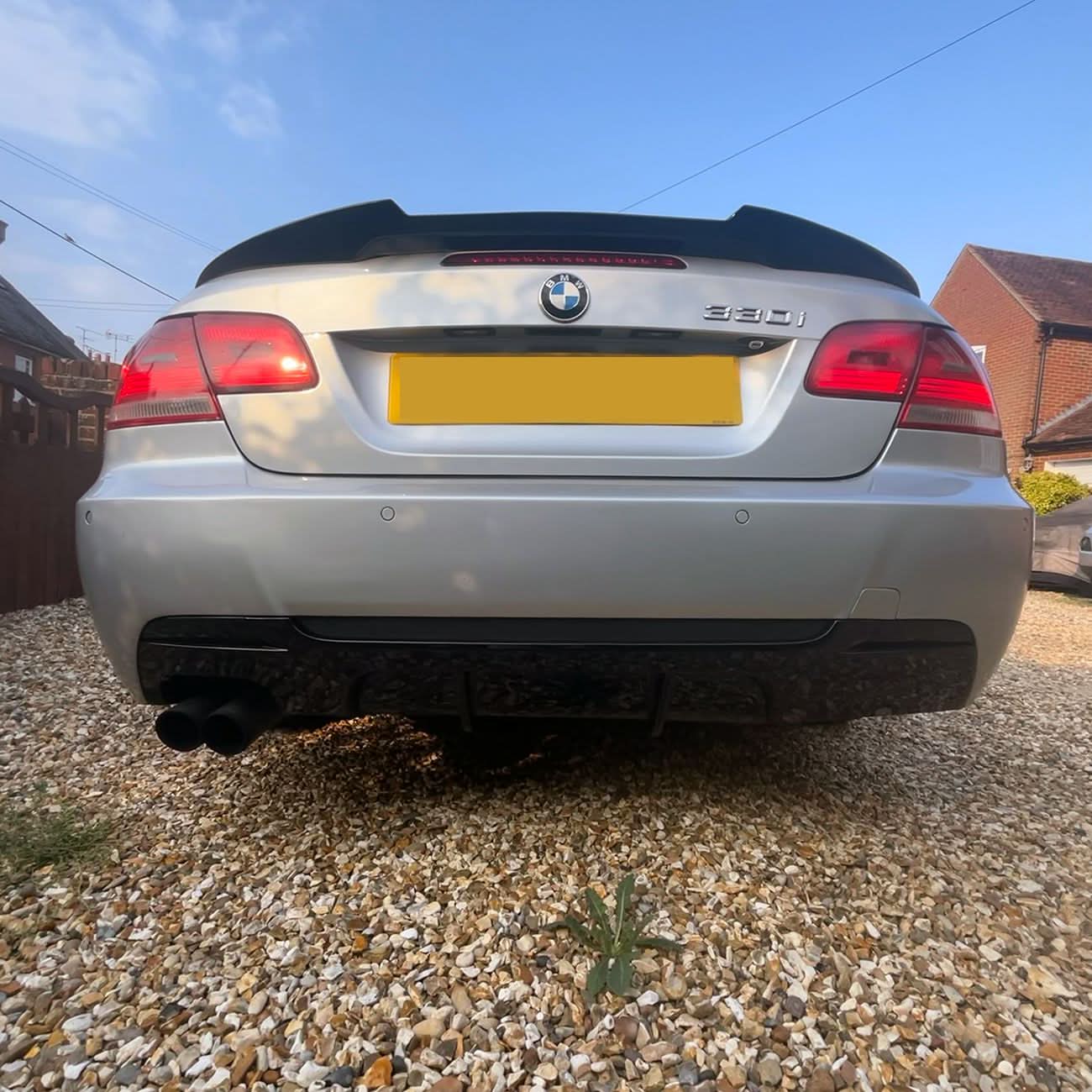 V Style Gloss Black Boot Spoiler for BMW 3 Series E93 Convertible inc M3 05-13 - Carbon Factory