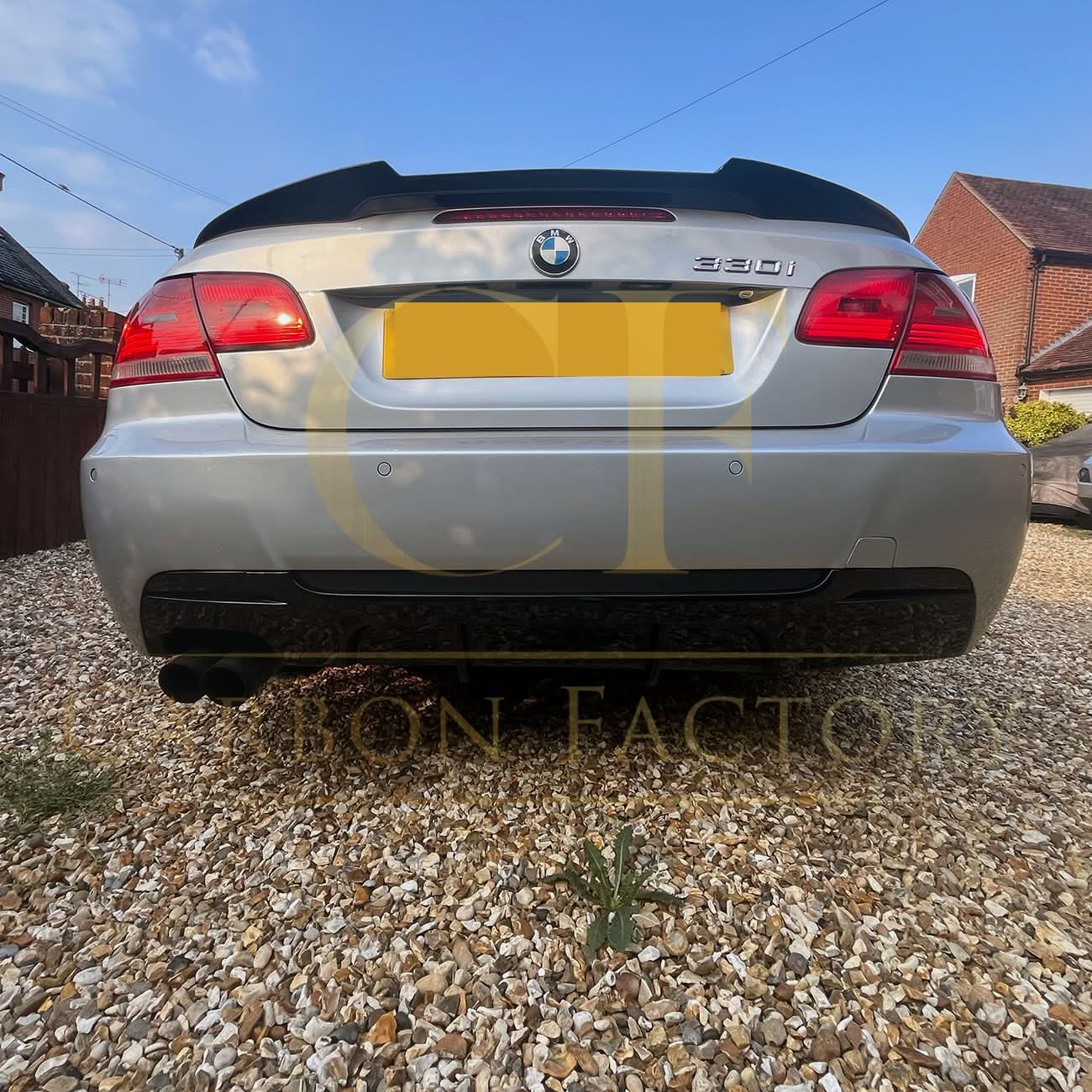 V Style Gloss Black Boot Spoiler for BMW 3 Series E93 Convertible inc M3 05-13 - Carbon Factory