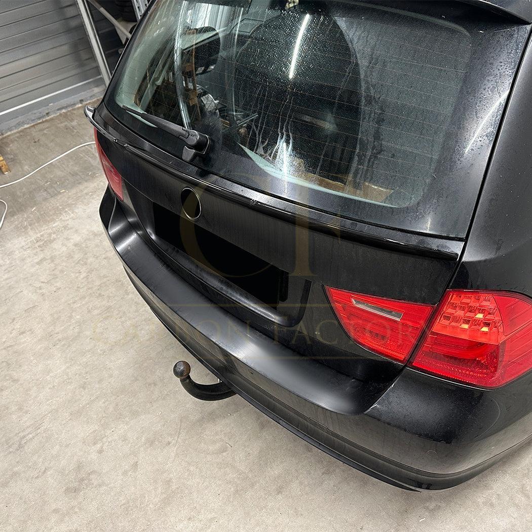 V Style Gloss Black Mid Spoiler for BMW E91 Estate 3 Series 05-13 - Carbon Factory