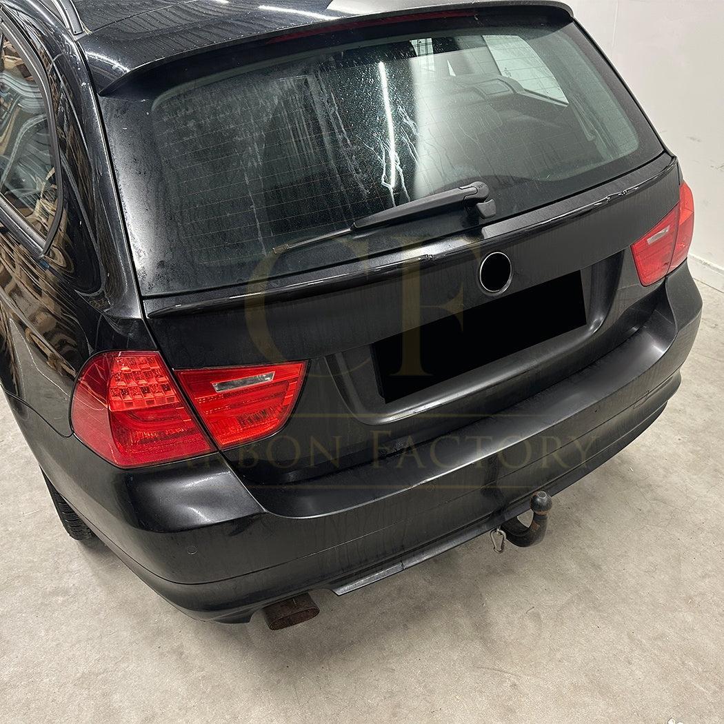 V Style Gloss Black Mid Spoiler for BMW E91 Estate 3 Series 05-13 - Carbon Factory