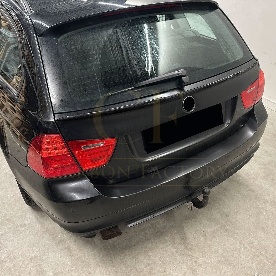 V Style Gloss Black Mid Spoiler for BMW E91 Estate 3 Series 05-13 - Carbon Factory