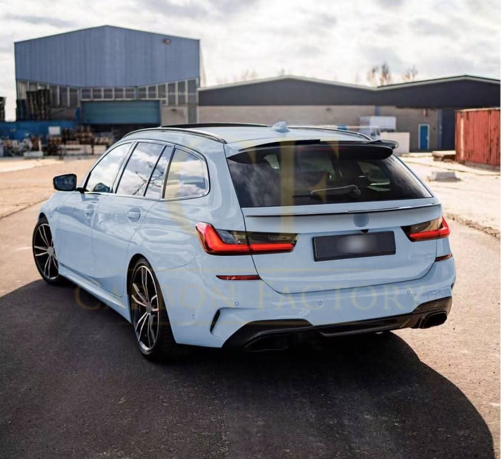 V Style Gloss Black Mid Spoiler for BMW G21 3 Series G81 M3 19-Present - Carbon Factory
