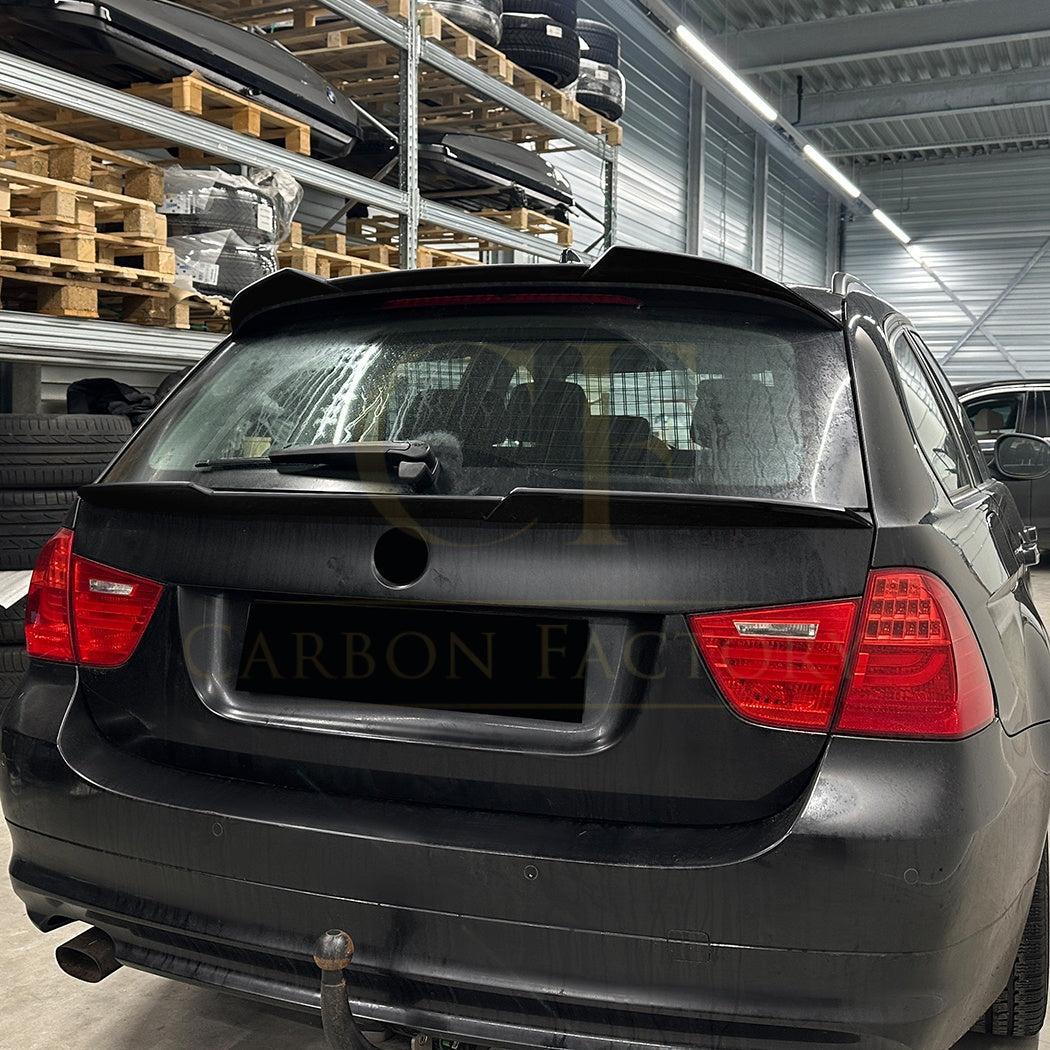 V Style Gloss Black Roof Spoiler for BMW E91 Estate 3 Series 05-13 - Carbon Factory