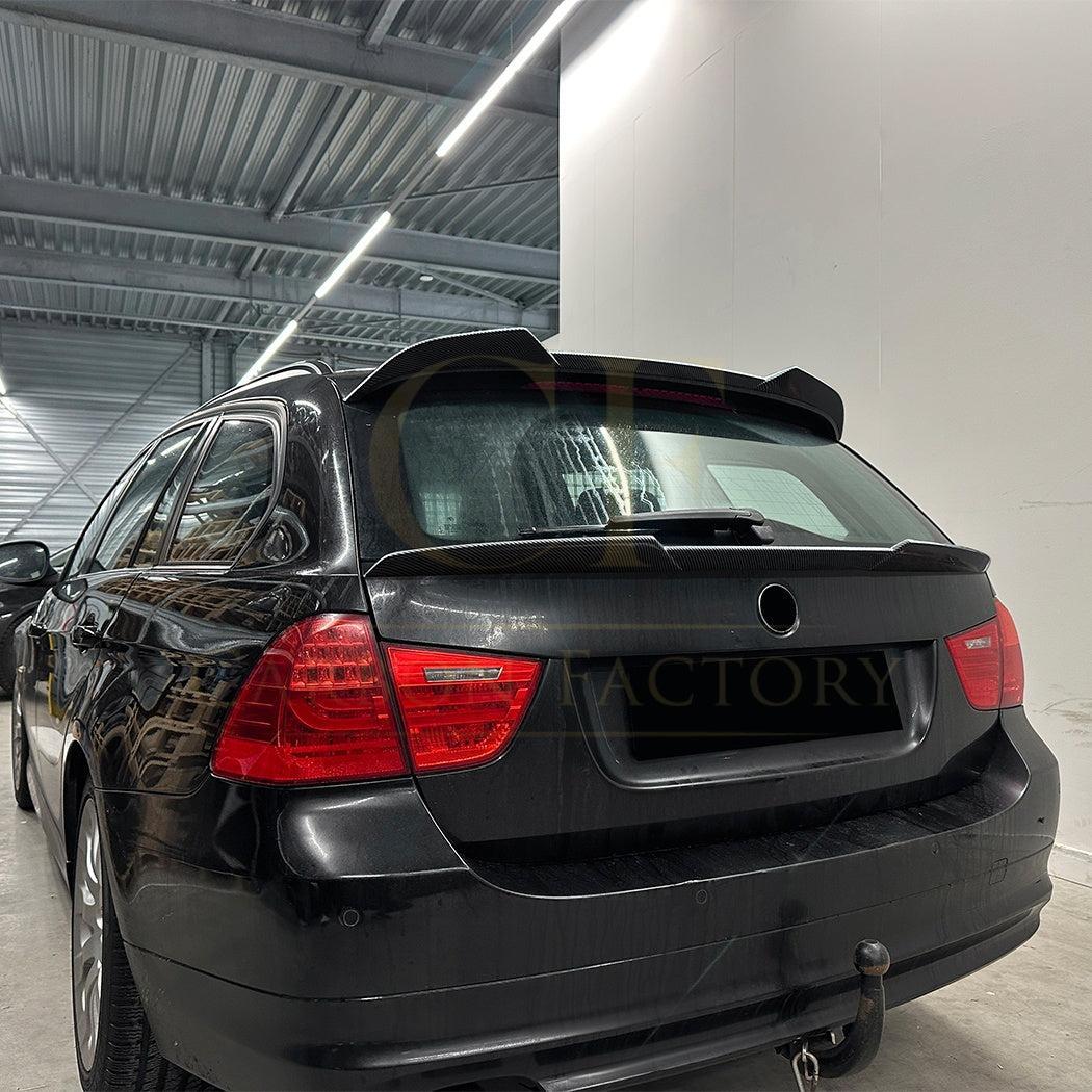 V Style Gloss Black Roof Spoiler for BMW E91 Estate 3 Series 05-13 - Carbon Factory