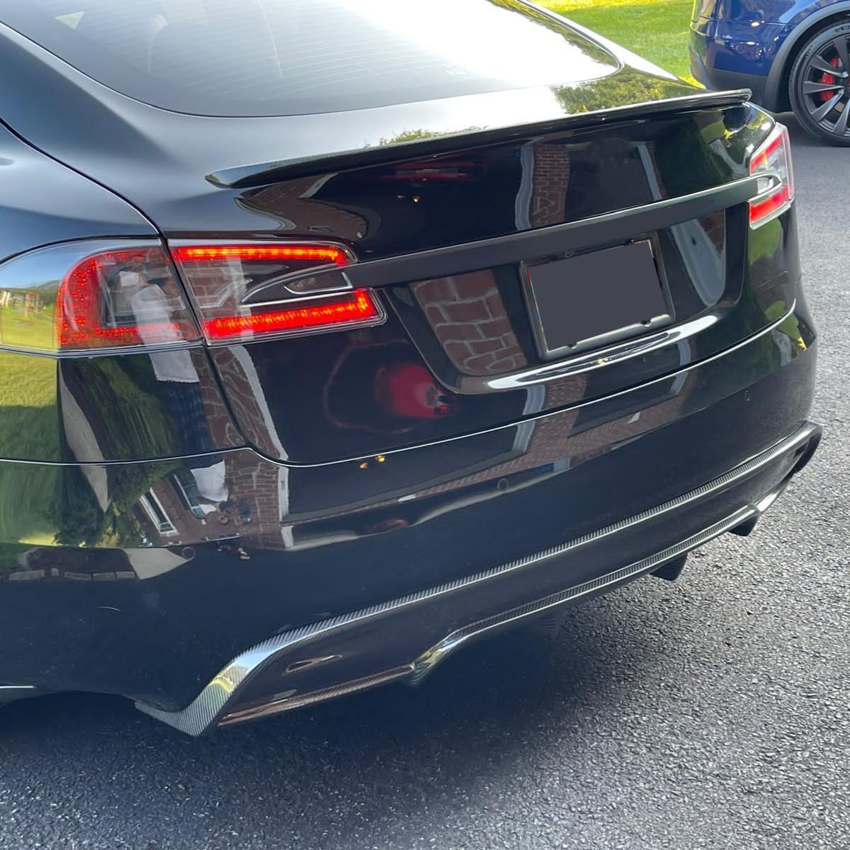 V3 Style Carbon Fibre Rear Diffuser for Tesla Model S 16-17 - Carbon Factory