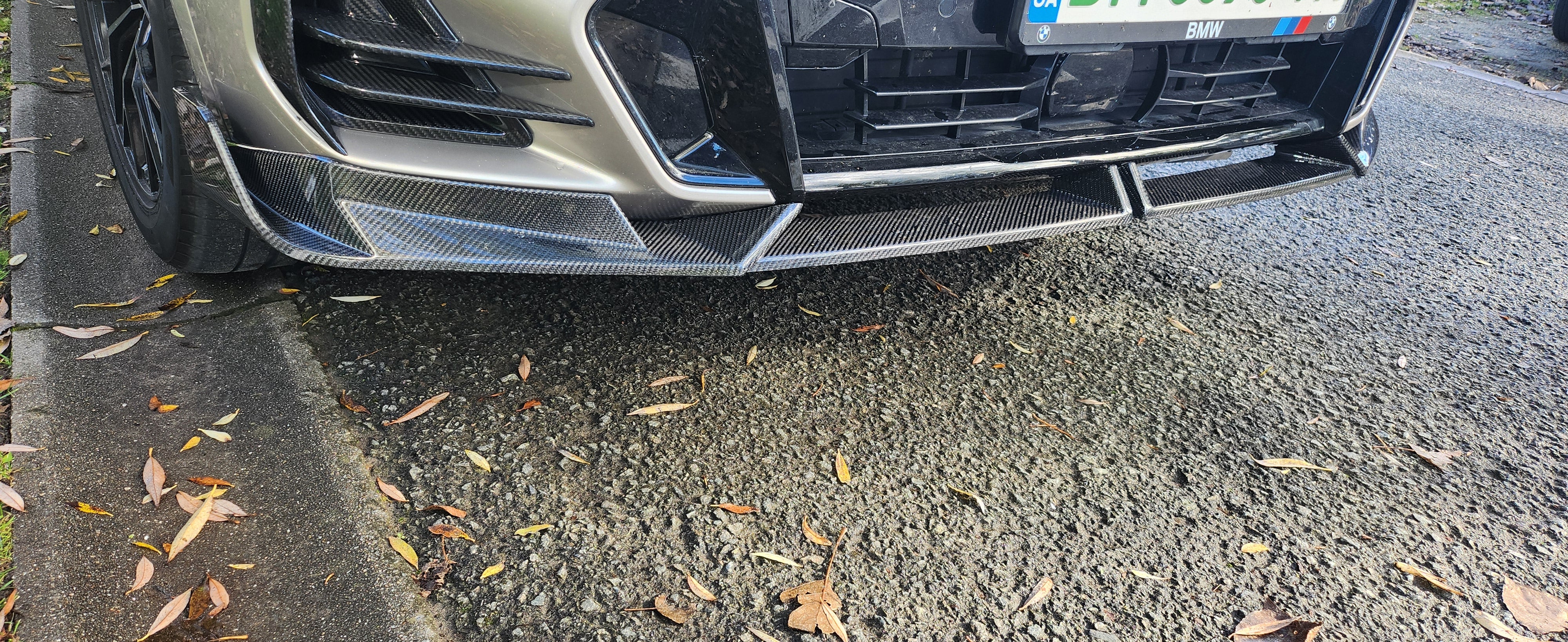 V Style Carbon Fibre Front Splitter for BMW G01 X3 G02 X4 G08 IX3 22-24 - Carbon Factory