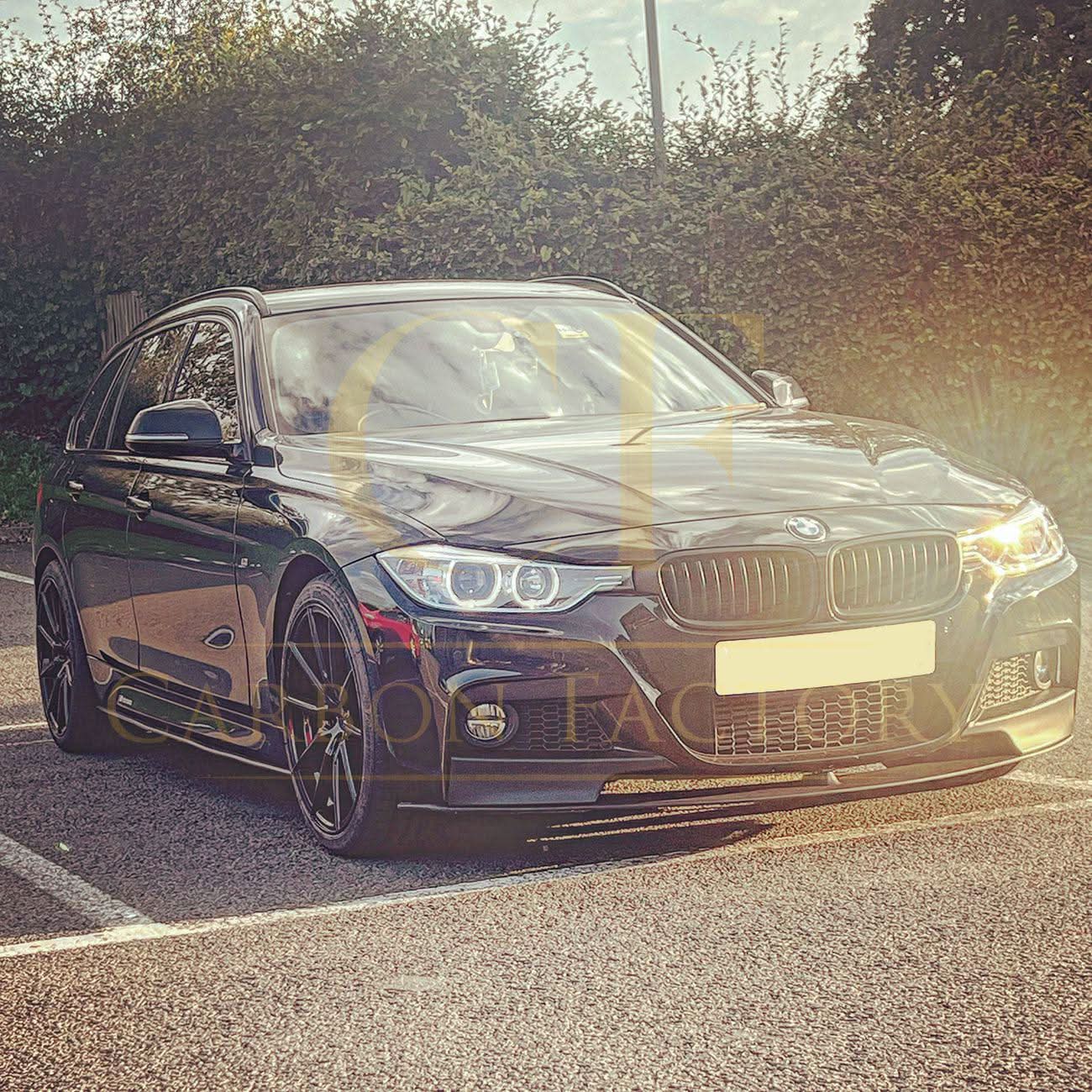 MP Style Matt Black Front Splitter for BMW F30 F31 3 Series M Sport 12-19 - Carbon Factory