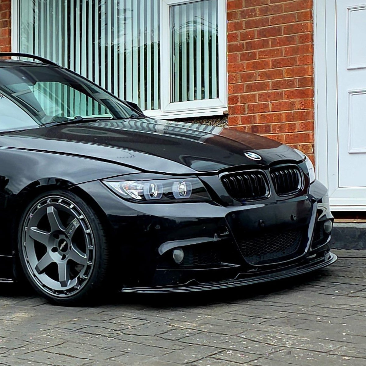 MP Style Gloss Black Front Splitter for BMW E90 3 Series LCI 09-13