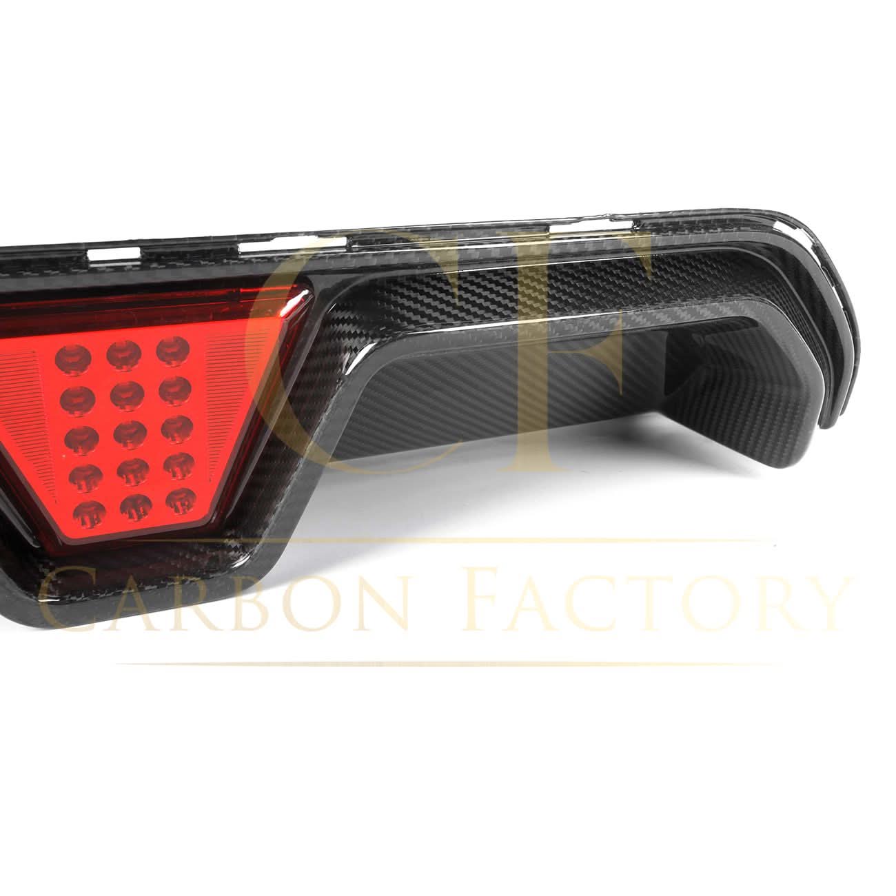CS Style with LED Pre-Preg Carbon Fibre Rear Diffuser for BMW F90 M5 17-24 - Carbon Factory