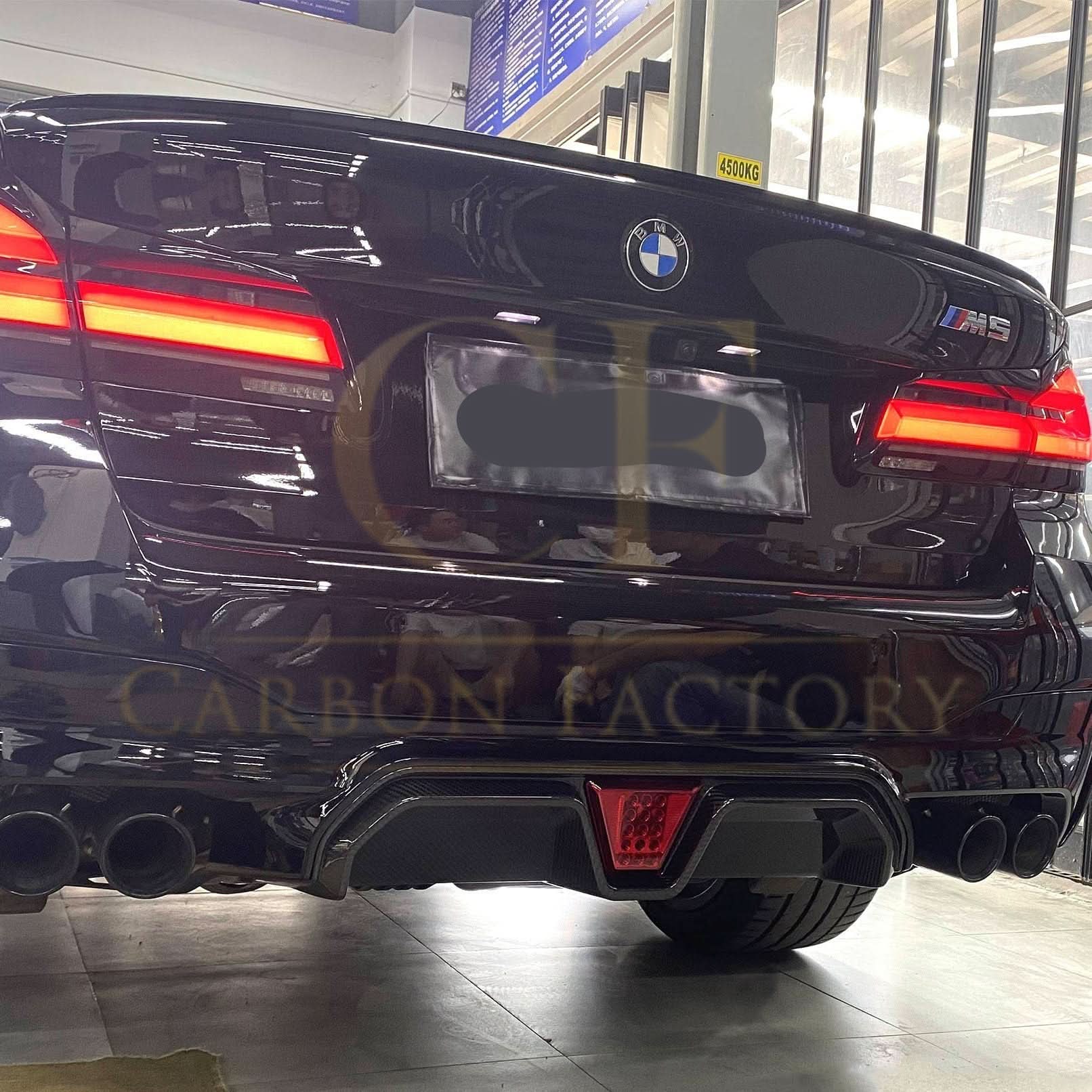 LED Style Carbon Fibre Rear Diffuser for BMW F90 M5 21-Present - Carbon Factory