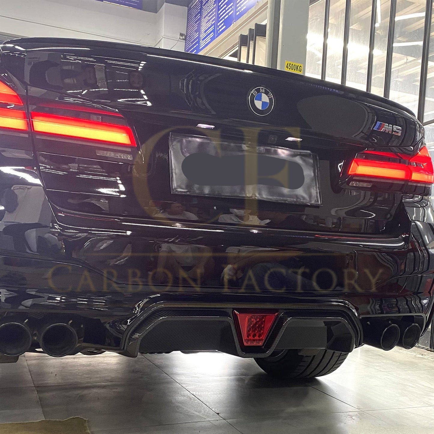 LED Style Carbon Fibre Rear Diffuser for BMW F90 M5 21-Present - Carbon Factory