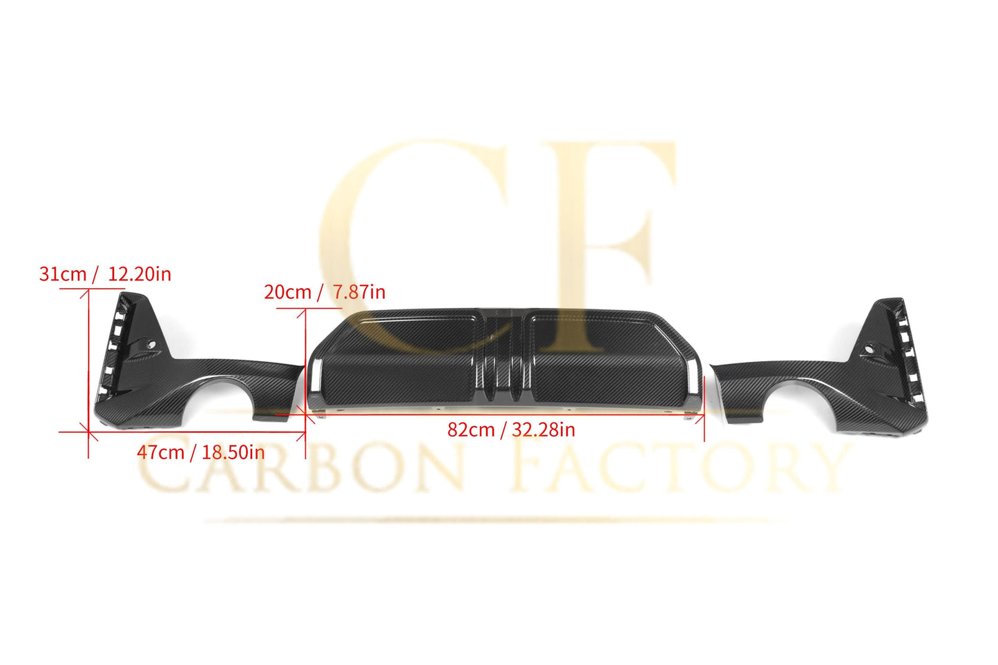 MP Style Carbon Fibre Rear Diffuser for BMW G20 G28 3 Series LCI M Sport 22-25 - Carbon Factory