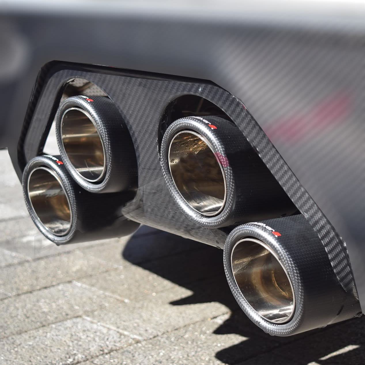 Pre-Preg Carbon Fibre Exhaust Trim for BMW G80 M3 G82 G83 M4 21-Present - Carbon Factory