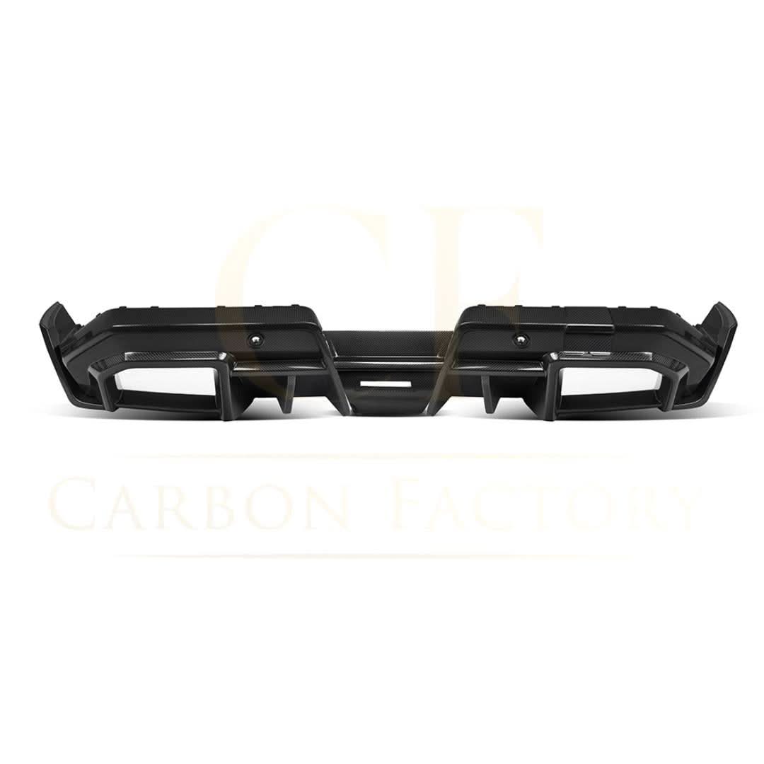 Pre-Preg Carbon fibre rear diffuser for BMW G90 G99 M5 2025+, showcasing sleek aerodynamic design and high-quality carbon fibre material.