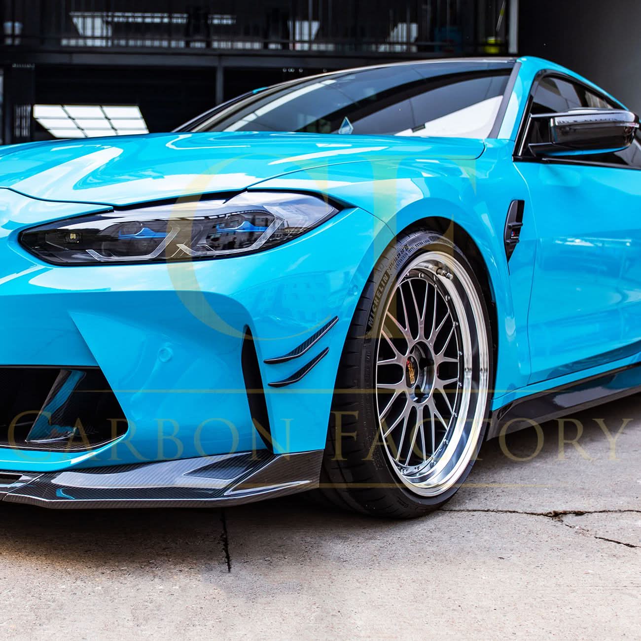 CF Style Pre-Preg Carbon Fibre Front Canards for BMW G80 M3 G82 G83 M4 21-Present - Carbon Factory