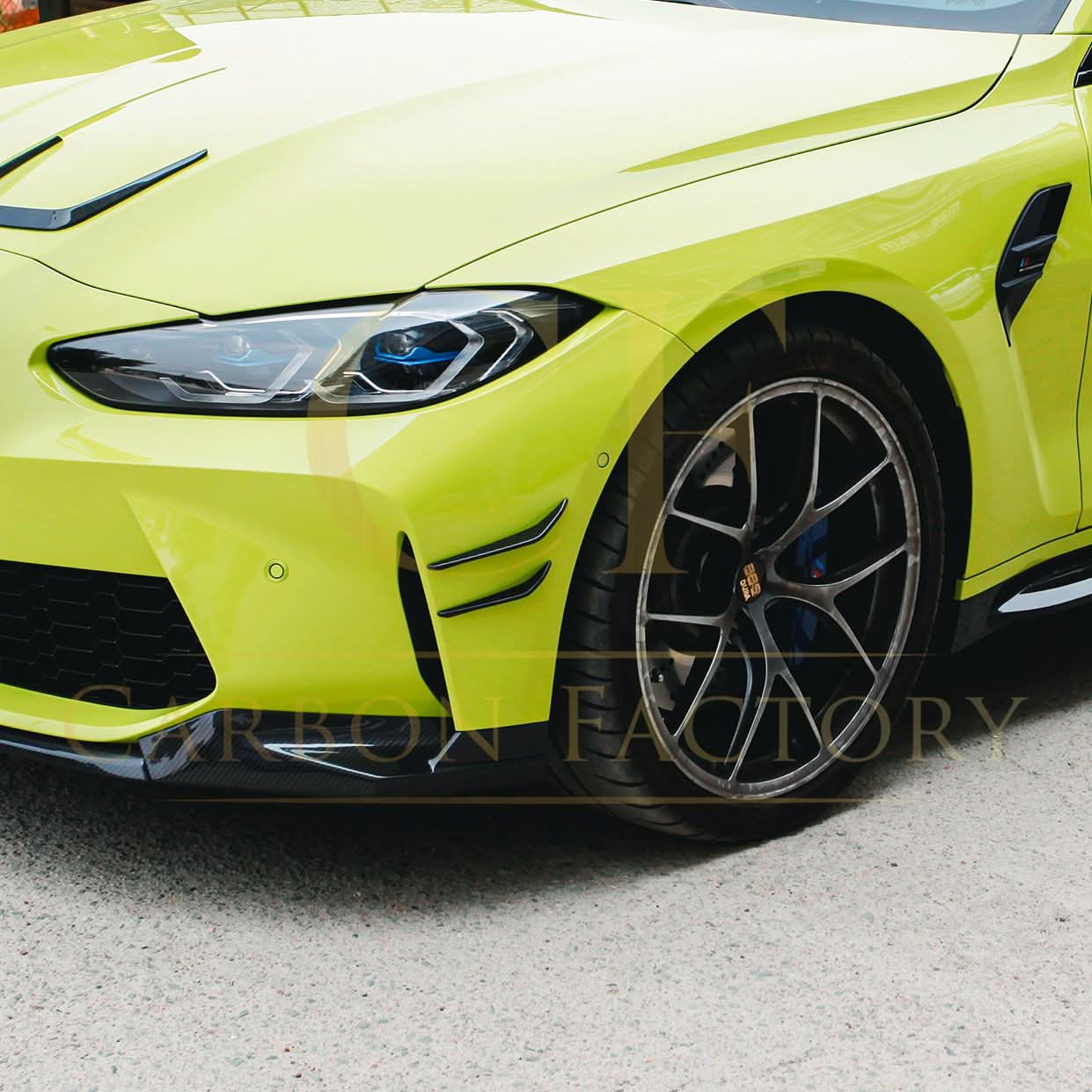 CF Style Pre-Preg Carbon Fibre Front Canards for BMW G80 M3 G82 G83 M4 21-Present - Carbon Factory