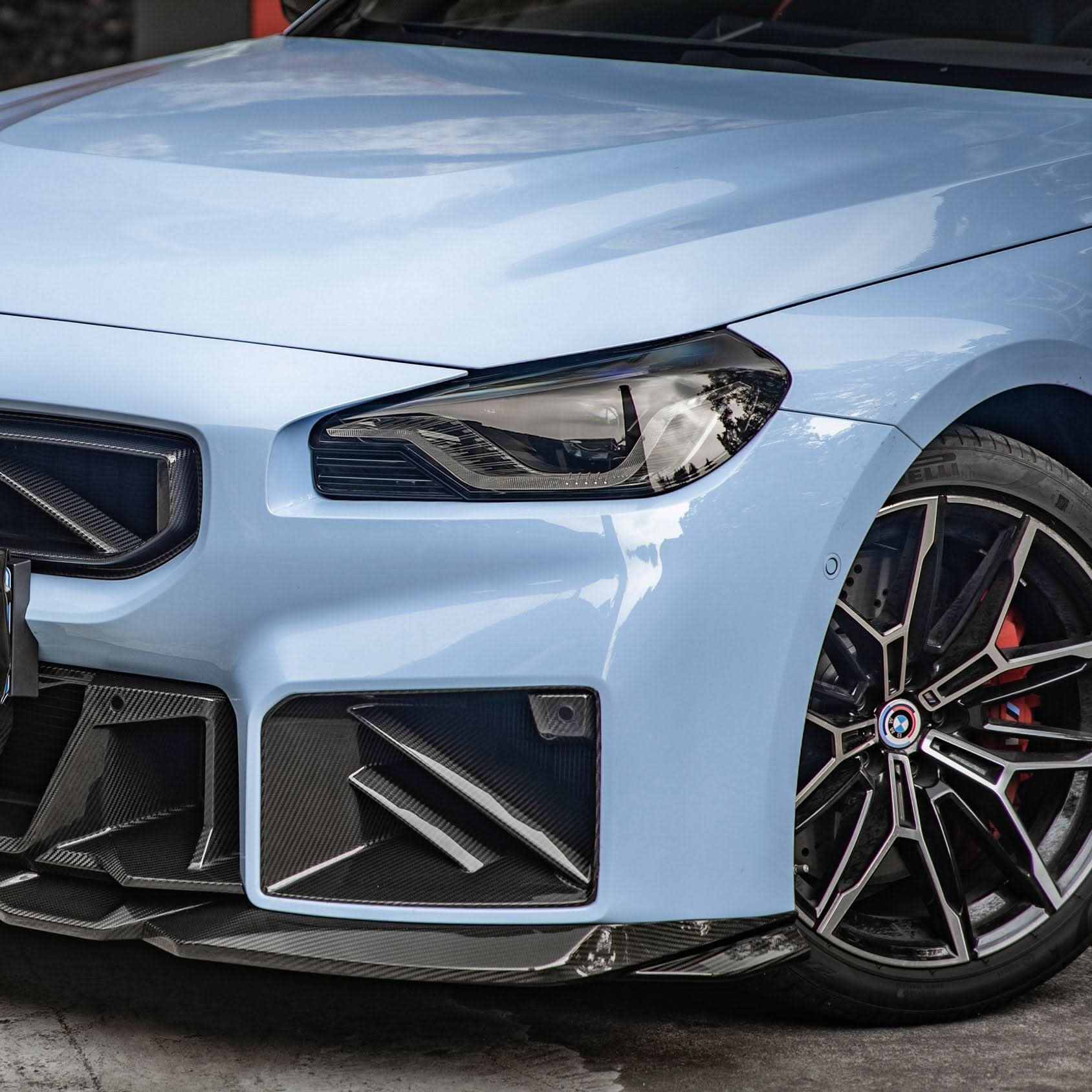DS Style Pre-Preg Carbon Fibre Front Induction Trims for BMW G87 M2 23-Present - Carbon Factory