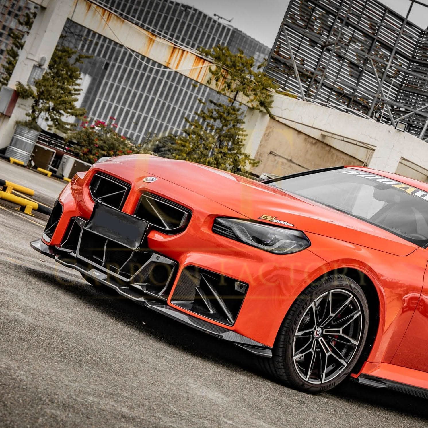 DS Style Pre-Preg Carbon Fibre Front Induction Trims for BMW G87 M2 23-Present - Carbon Factory
