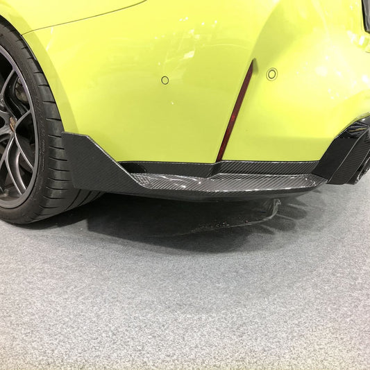 MP Style Pre-Preg Carbon Fibre Rear Bumper Spats for BMW G80 G81 M3 21-Present - Carbon Factory