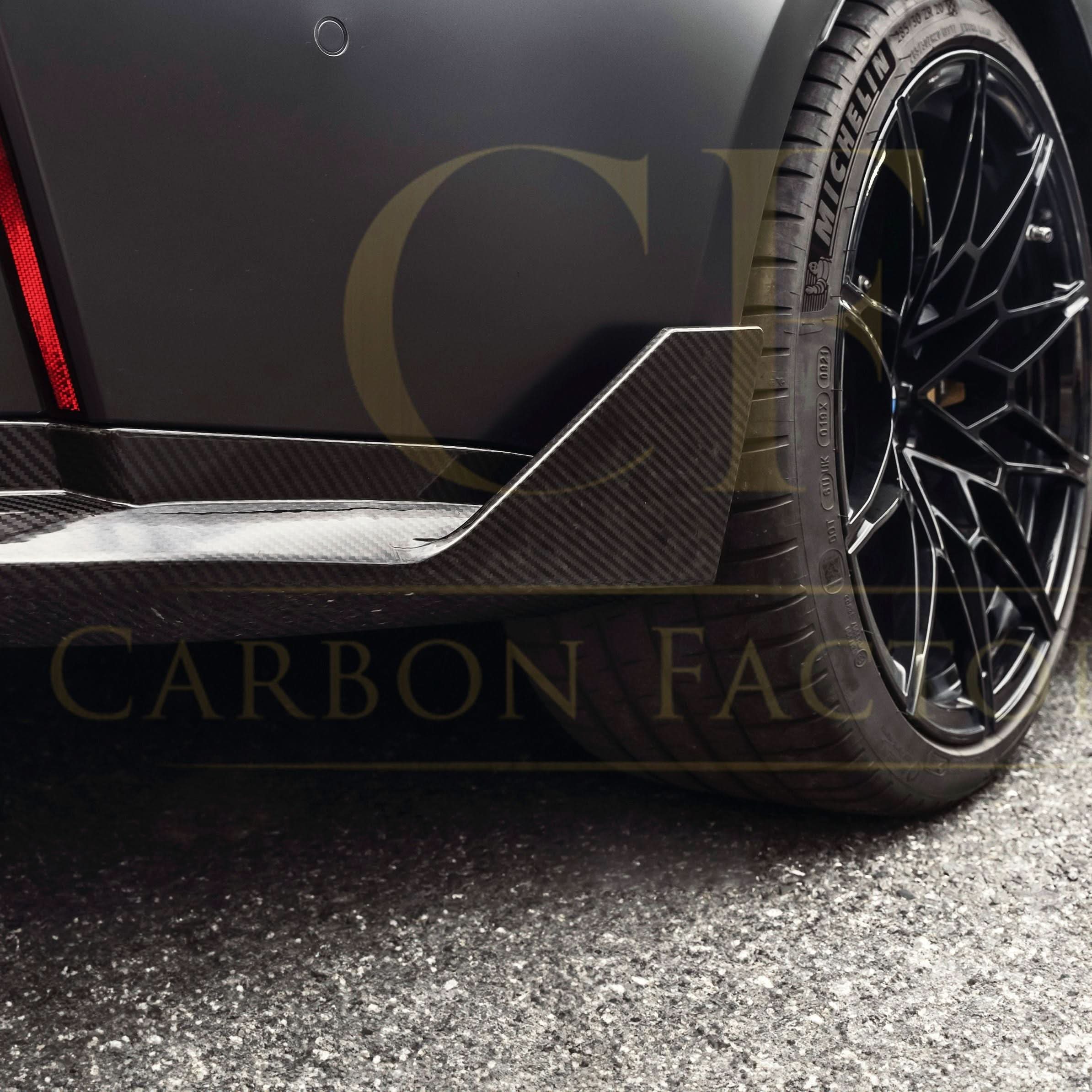 MP Style Pre-Preg Carbon Fibre Rear Bumper Spats for BMW G80 G81 M3 21-Present - Carbon Factory
