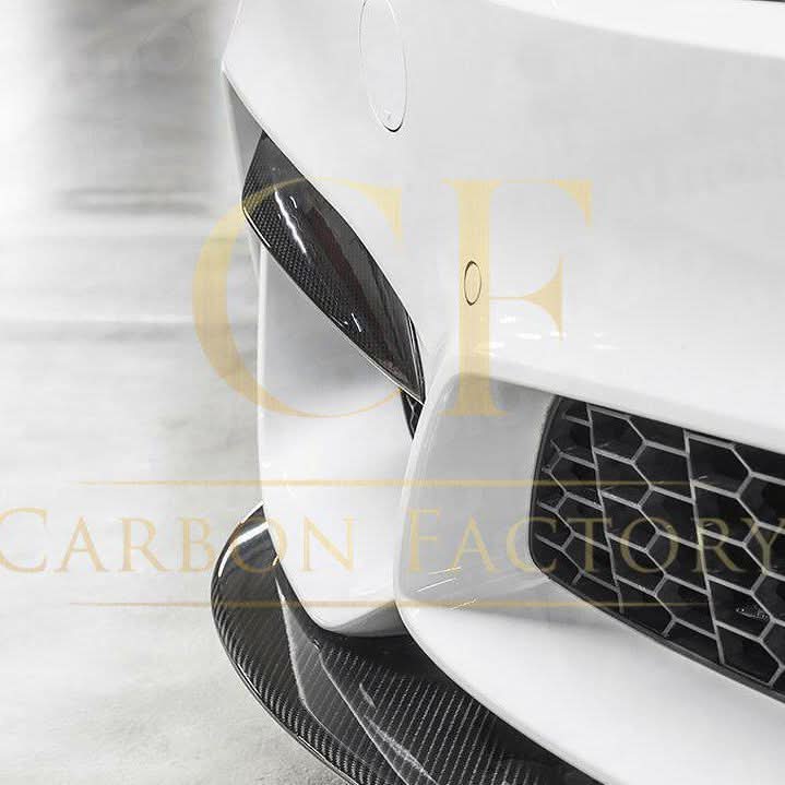 OEM-style carbon fiber front bumper trims for BMW F80 M3, F82 F83 M4 include sleek exterior trims from Pre-Preg Carbon.