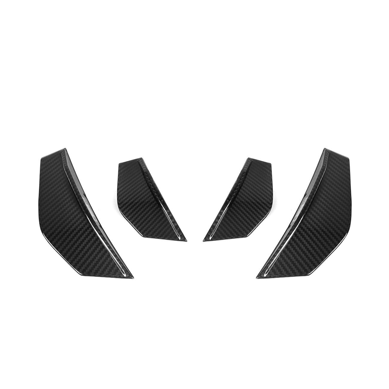 SQ Style Pre-Preg Carbon Fibre Front Bumper Canards for BMW F87 M2 13-17 - Carbon Factory